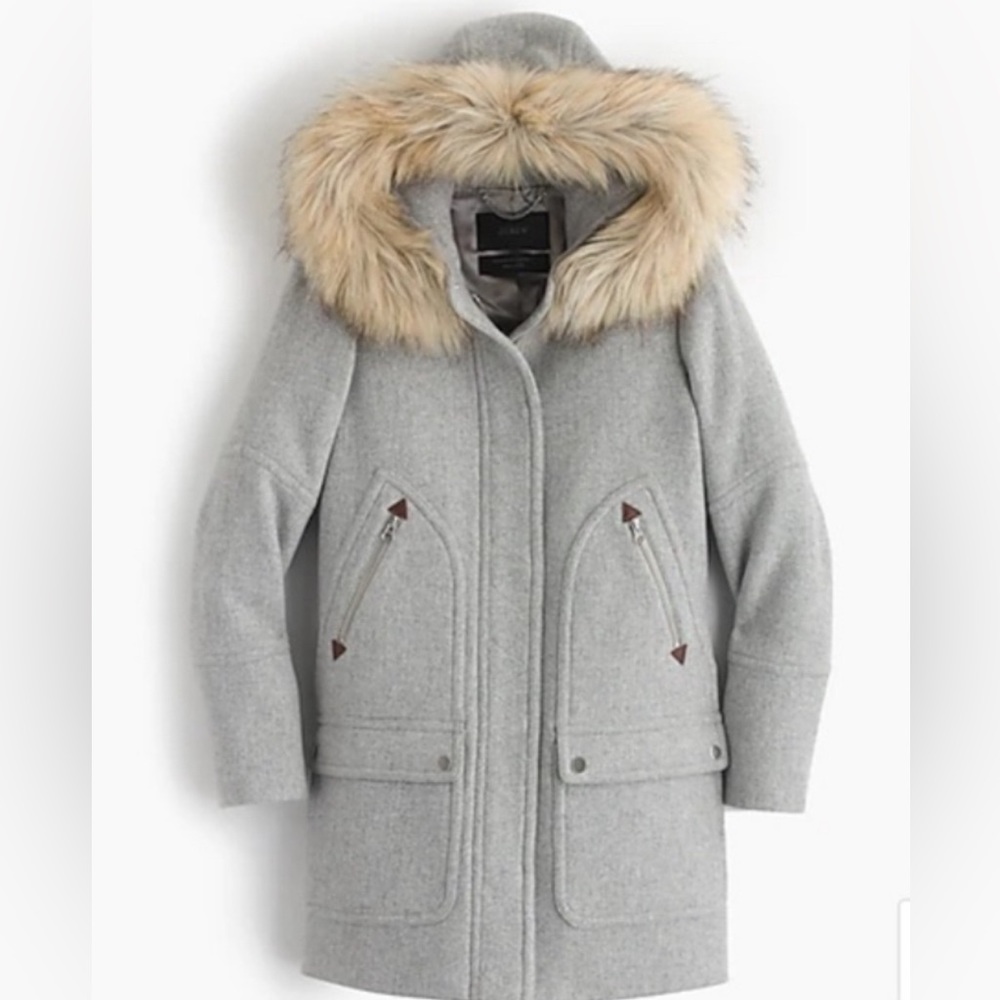 J Crew size 10 wool melton duffle coat. - Picture 2 of 7